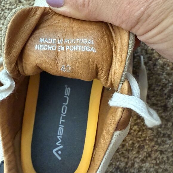 Ambitious Men's Slow Lace-Up Sneaker Leather Neutral EU Size 42 EUC - Picture 10 of 14